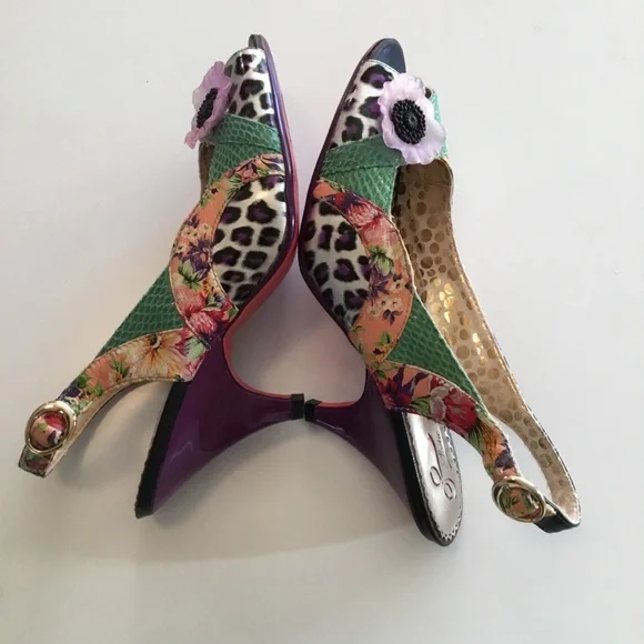 POETIC LICENSE LEATHER PEEP TOE SLING BACKS - Picture 2 of 13